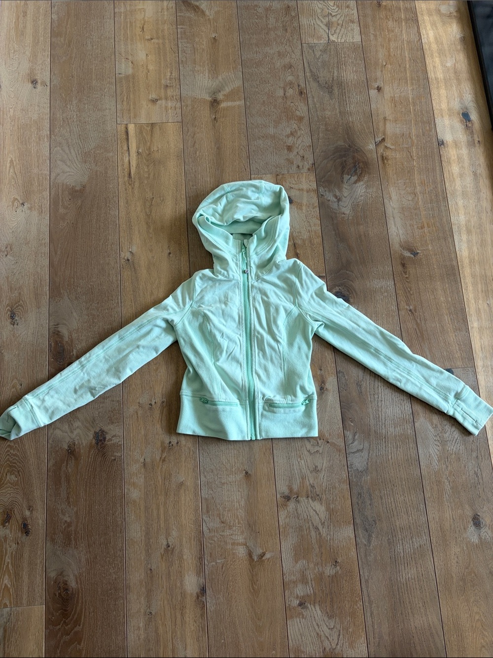 lululemon athletica Mint Green Hooded Bomber Jacket